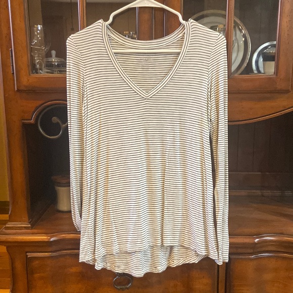 American Eagle Outfitters Tops - American Eagle Soft and Sexy Long Sleeve Top Black and White Stripes